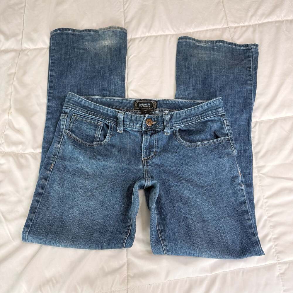 Rewash Bootcut Jeans Women's Medium Wash Blue Denim Western Stitch Pockets